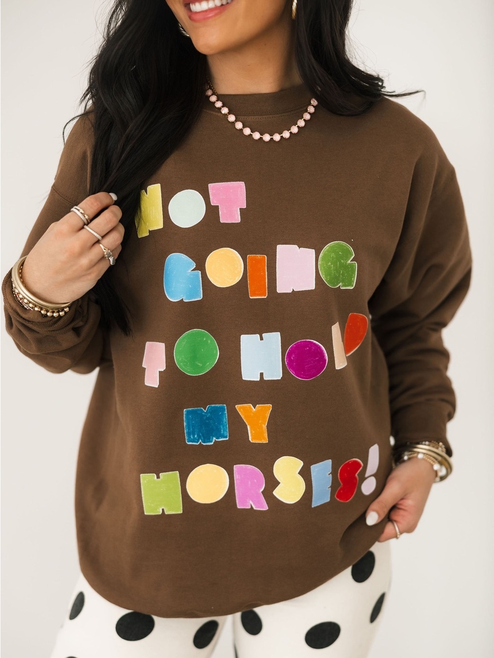 🐎HANES Not Gonna Hold My Horses Sweatshirt- Brown🐎
Size: L (BRAND NEW)